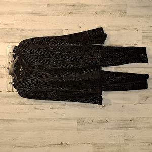 *1108 Soft & Cozy Plush Metallic Pajama Set